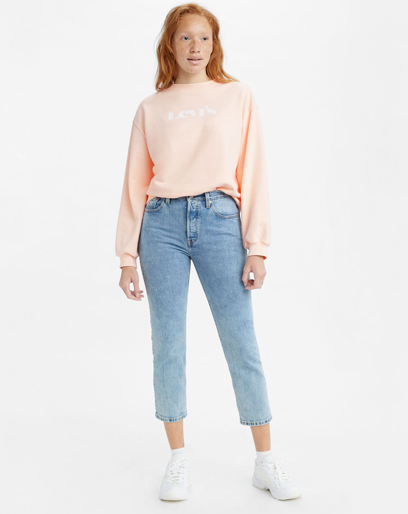 Levi's® Jean 501 Crop taille haute bleu