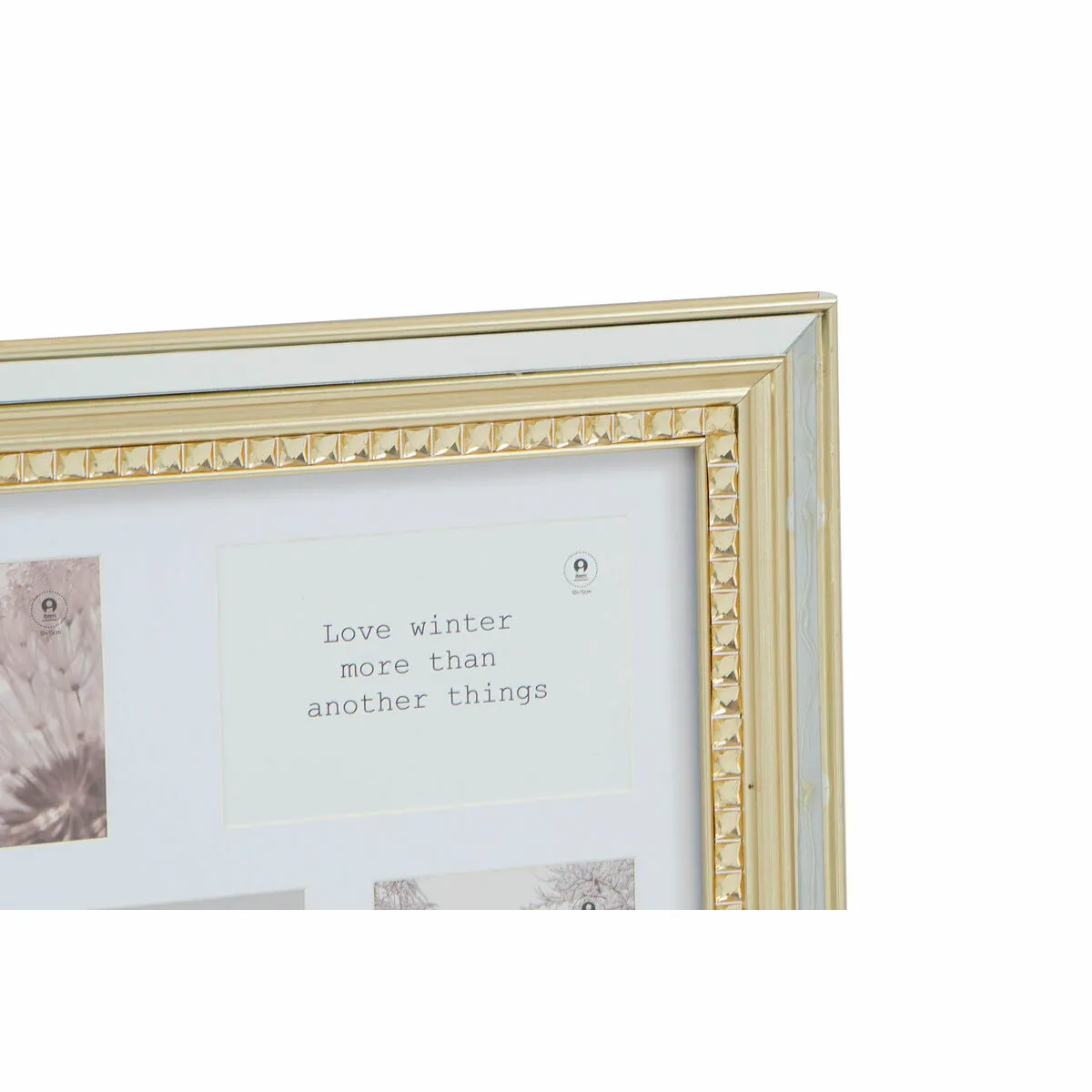 DKD Home Decor 2 Cadres photo 46x40 cm - Doré Argenté