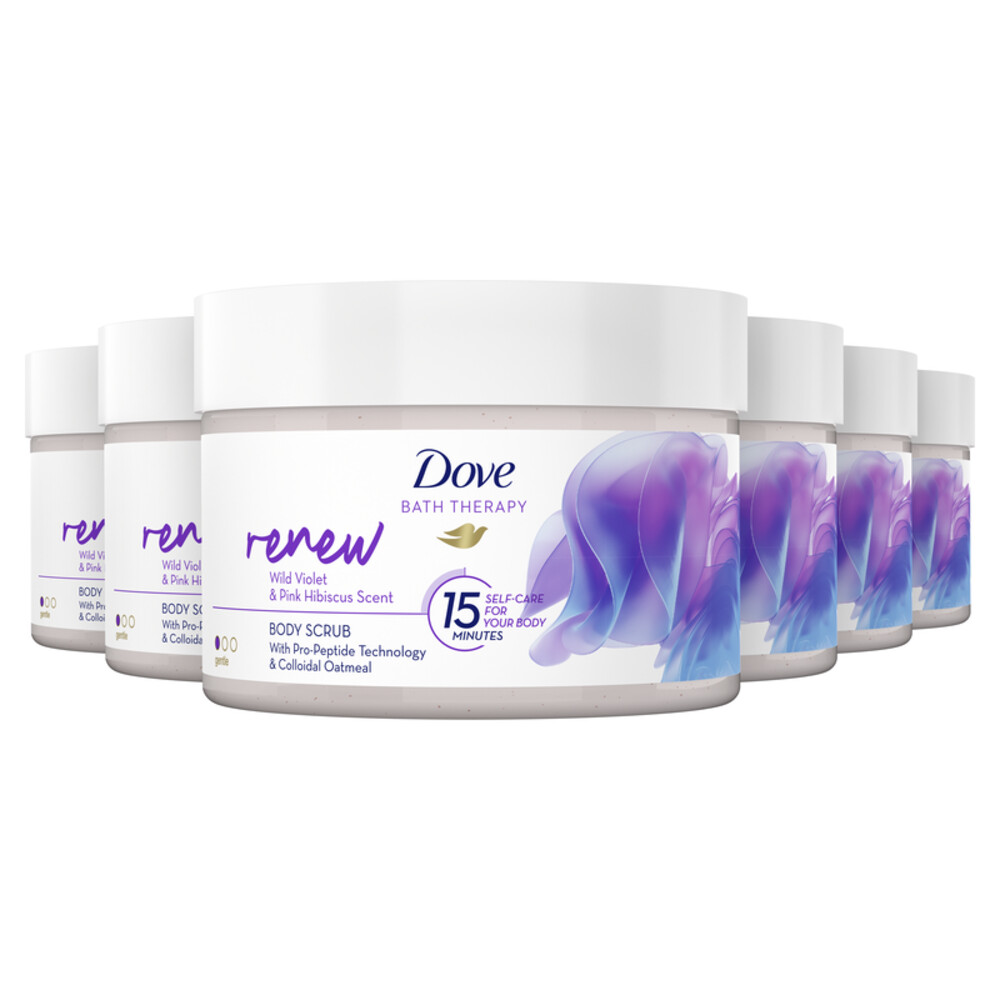 6x Dove Bath Therapy Renew Bodyscrub295 ml