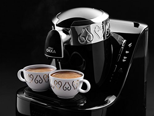 Arzum Okka Machine à Café Turc, Design Compact, Capteur de Protection Contre Les Débordements, Facile à Nettoyer, Performance Économe en Énergie, Idéale pour Le Café Turc Traditionnel | Noir Argent : Cuisine et Maison