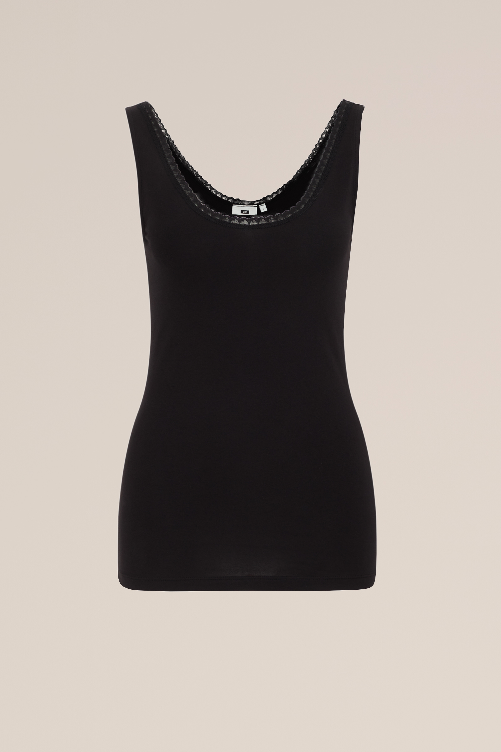 singlet met kant WE Fashion Zwart