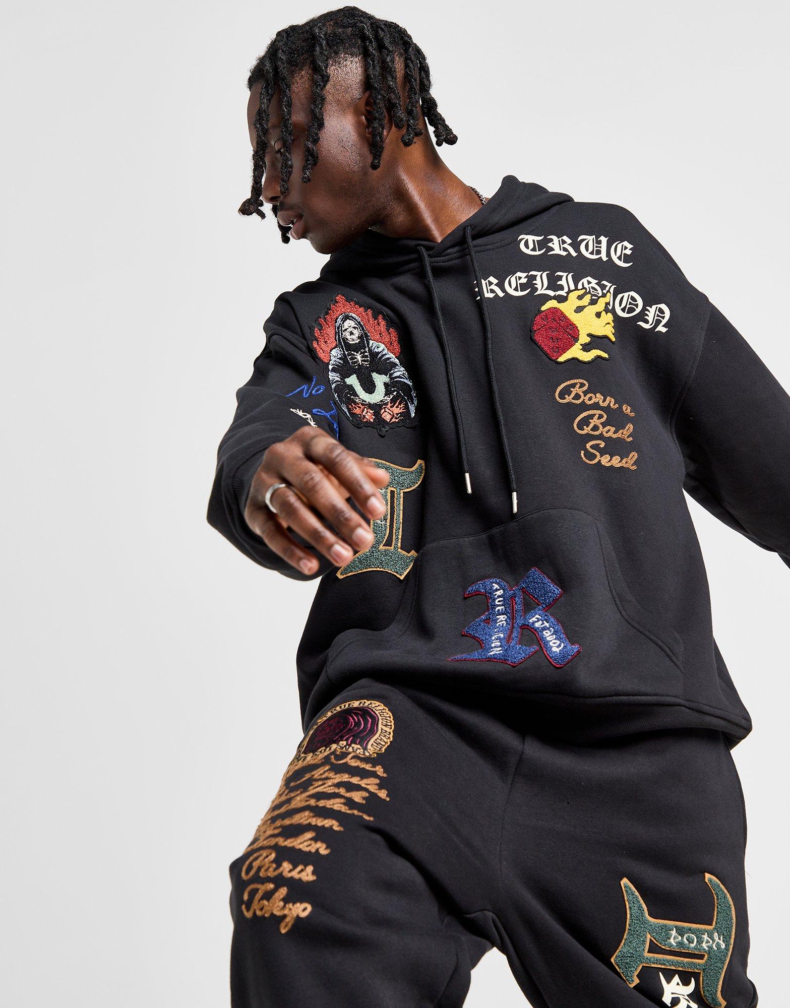 True Religion Sweat à Capuche Patch Homme