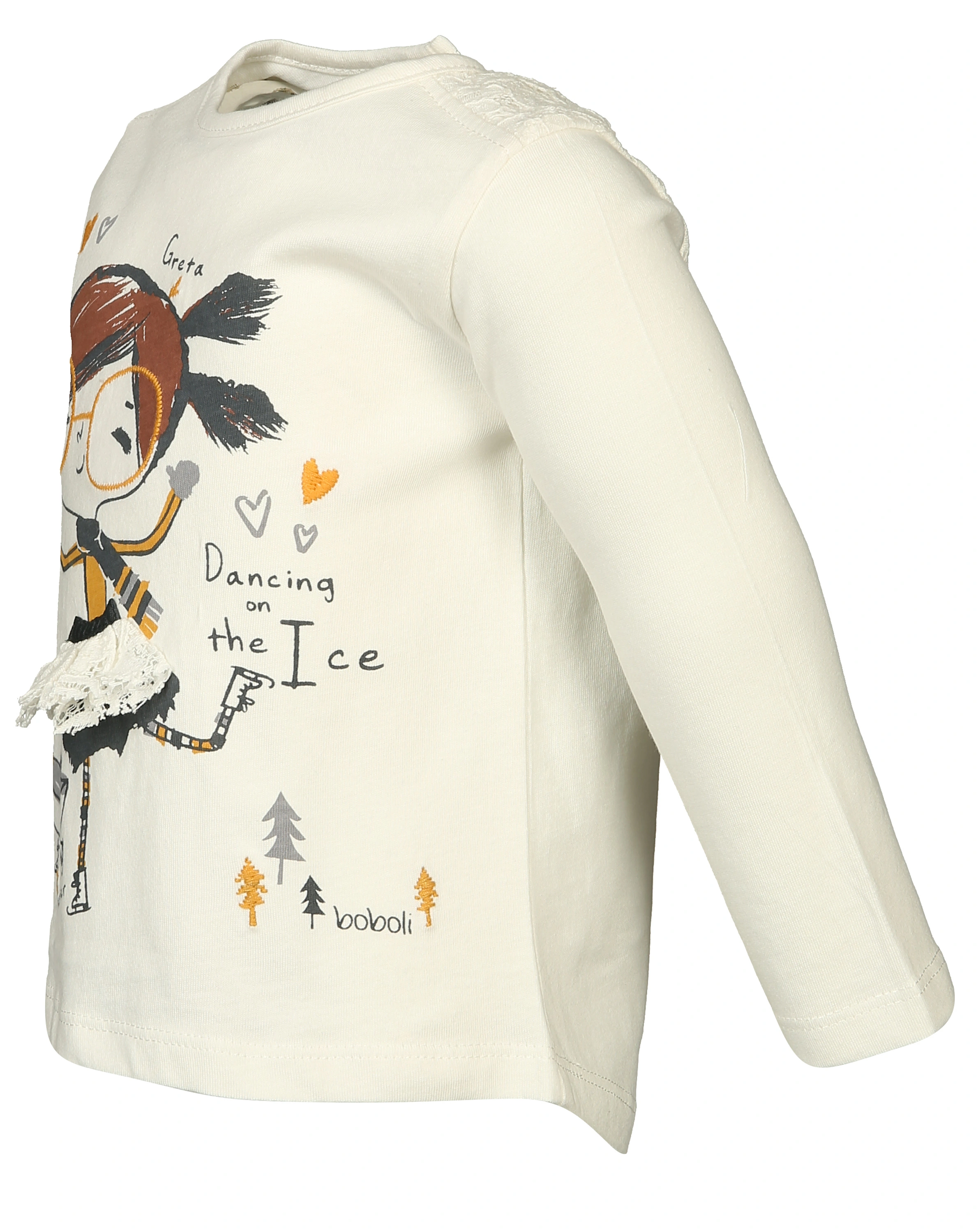 Langarmshirt DANCING ON ICE in offwhite