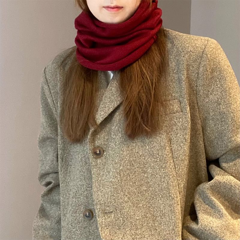 Nikifa - Effen multi-way gebreide sjaal / muts