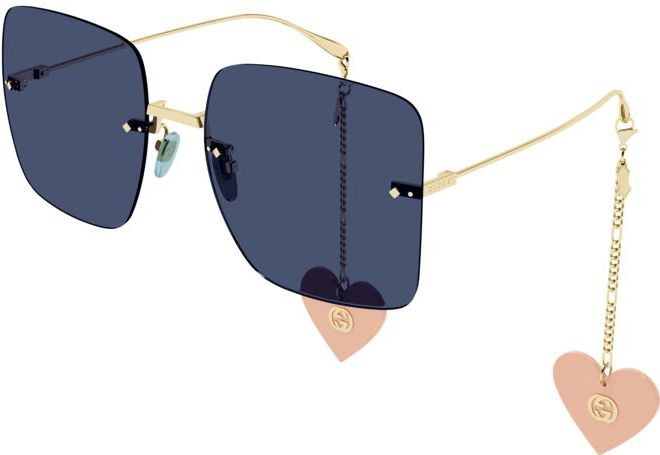 Gucci - GG 1147S - Zonnebril - Geel - Gouden Montuur