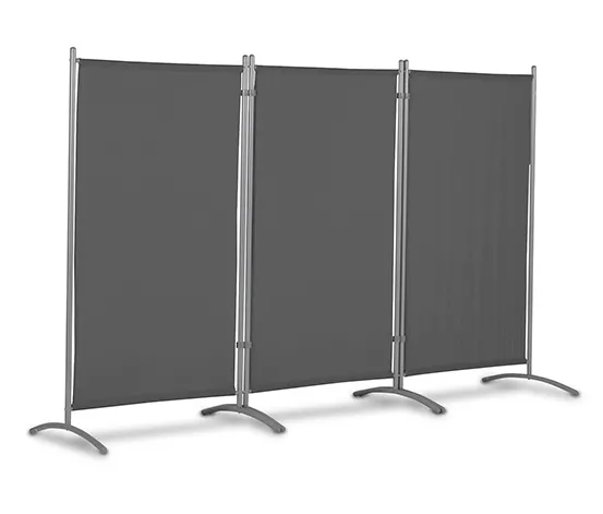Leco Stellwand, 3-teilig, anthrazit