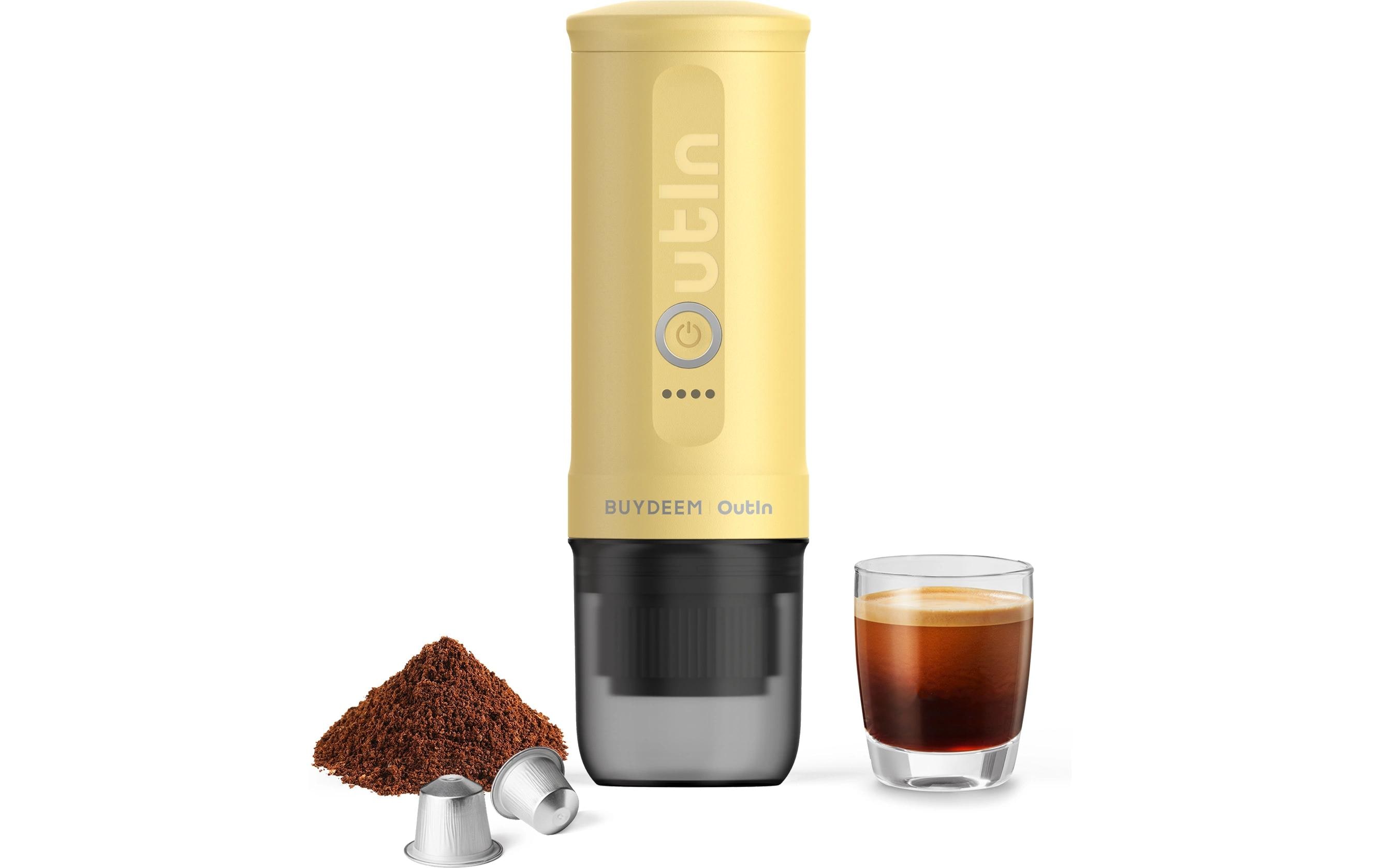 Reisekaffeemaschine Nano Kapseln, Gelb<br>Tragbare Espressomaschine