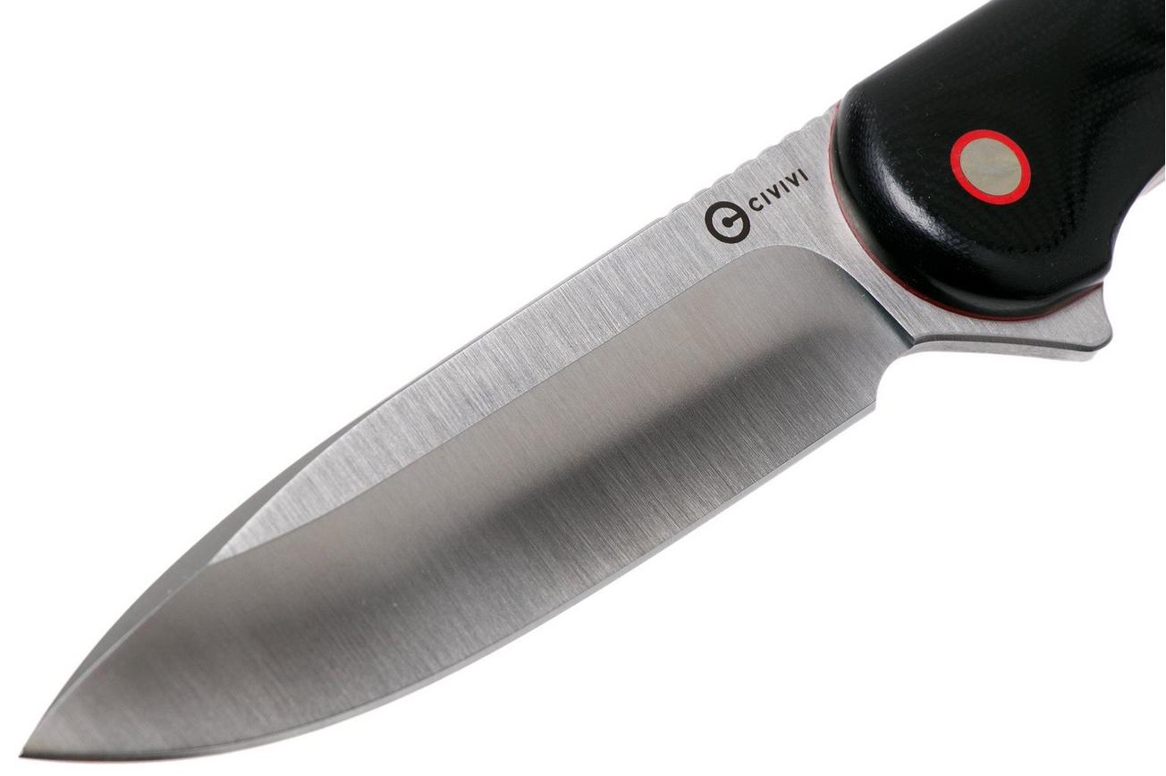 Civivi Elementum Fixed Blade C2104A Black Contoured G10 vaststaand mes