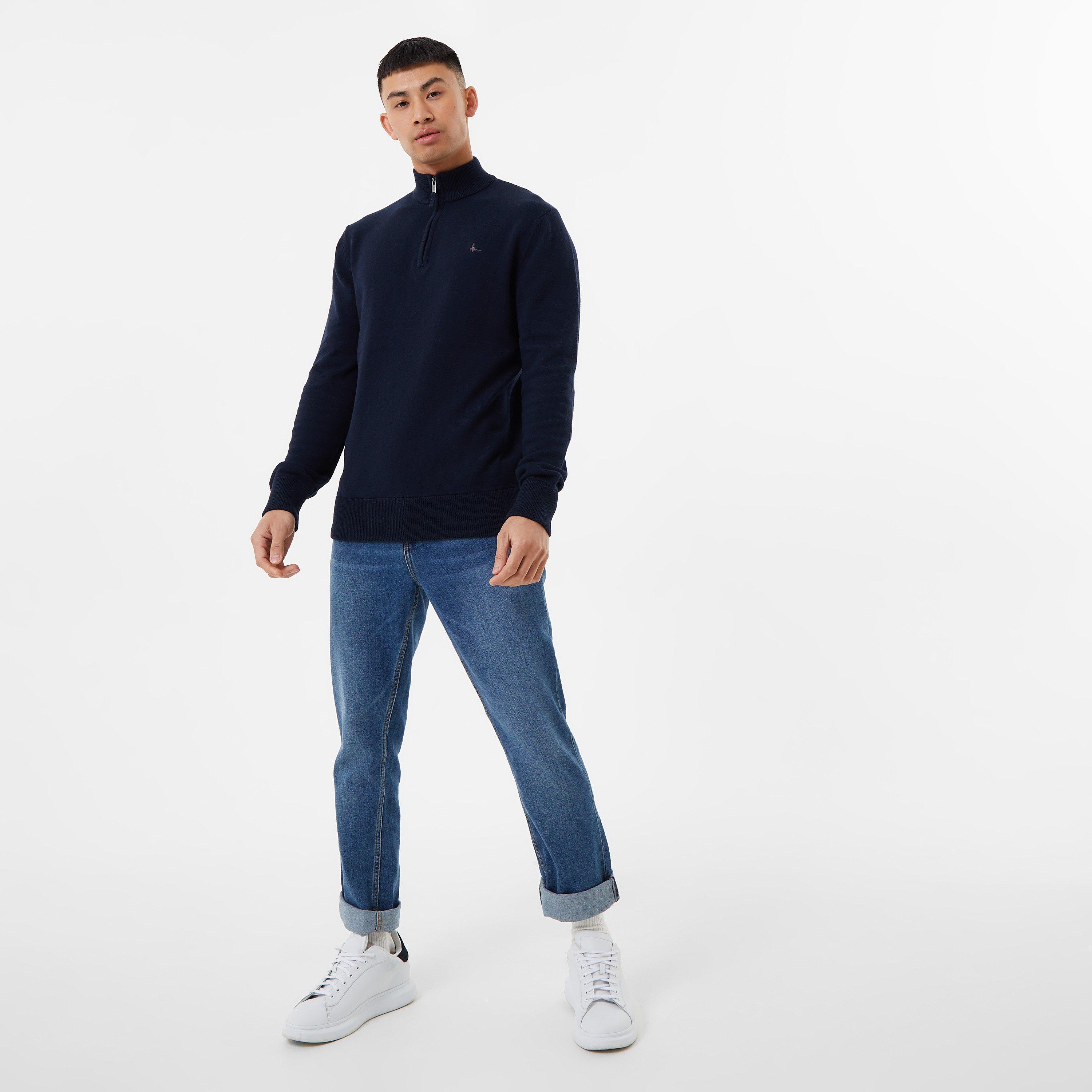 Jack Wills Funnel Neck Half Zip Jumper