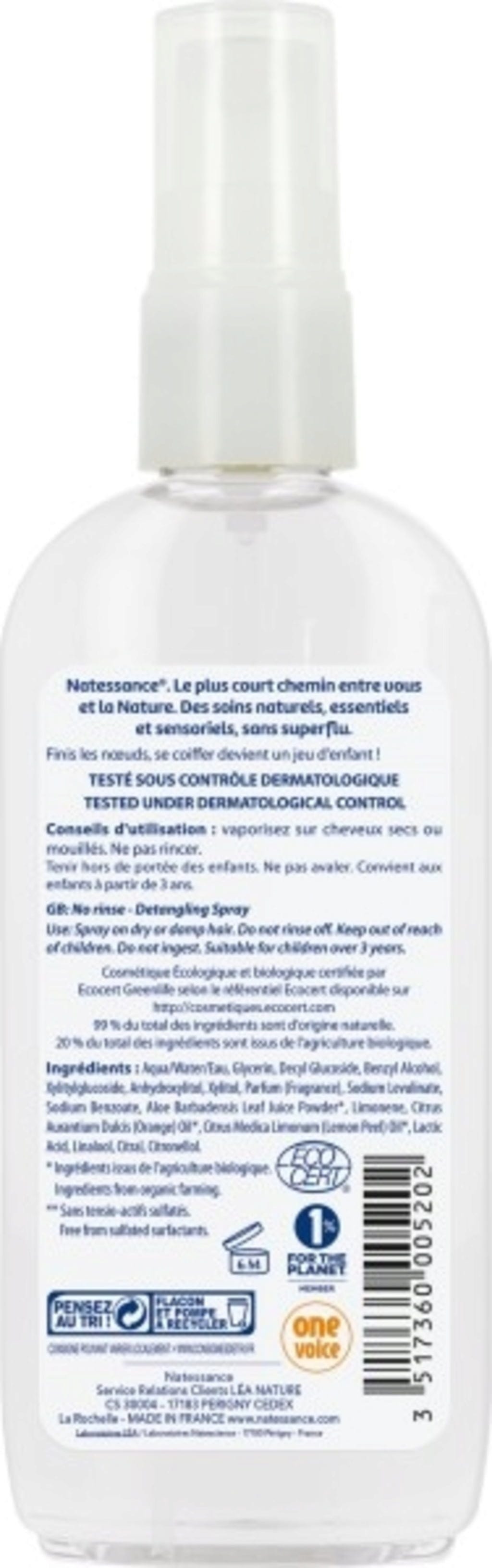 Natessance  Kids Sprüh-Conditioner Orange-Zitrone, 150 ml