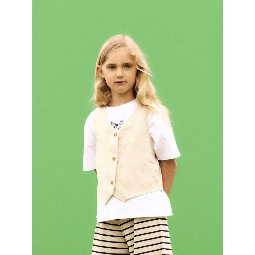 Køb Name It Bright White Black Dane Regular T-Shirt