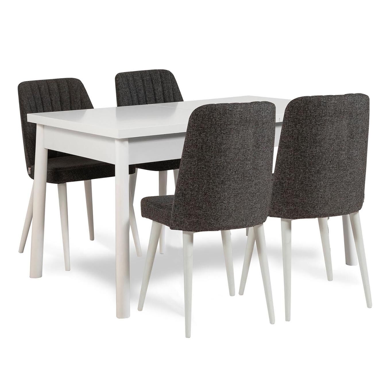 Homitis Ensemble Table + 4 Chaises Costa 1053 blanc/anthracite