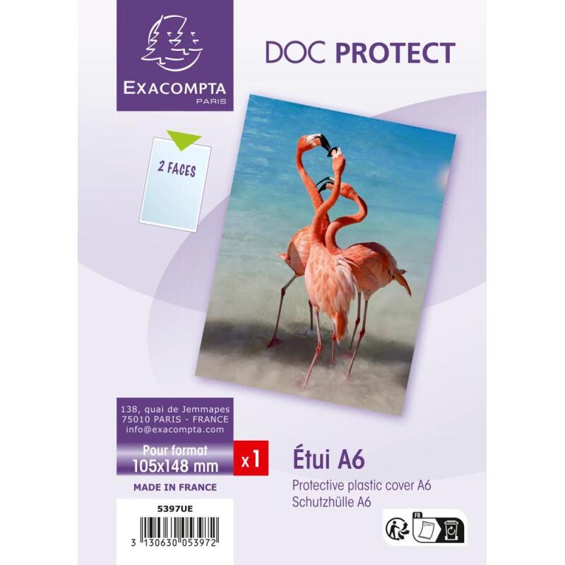 Etui de protection simple PVC lisse 20/100e - A6 - Cristal
