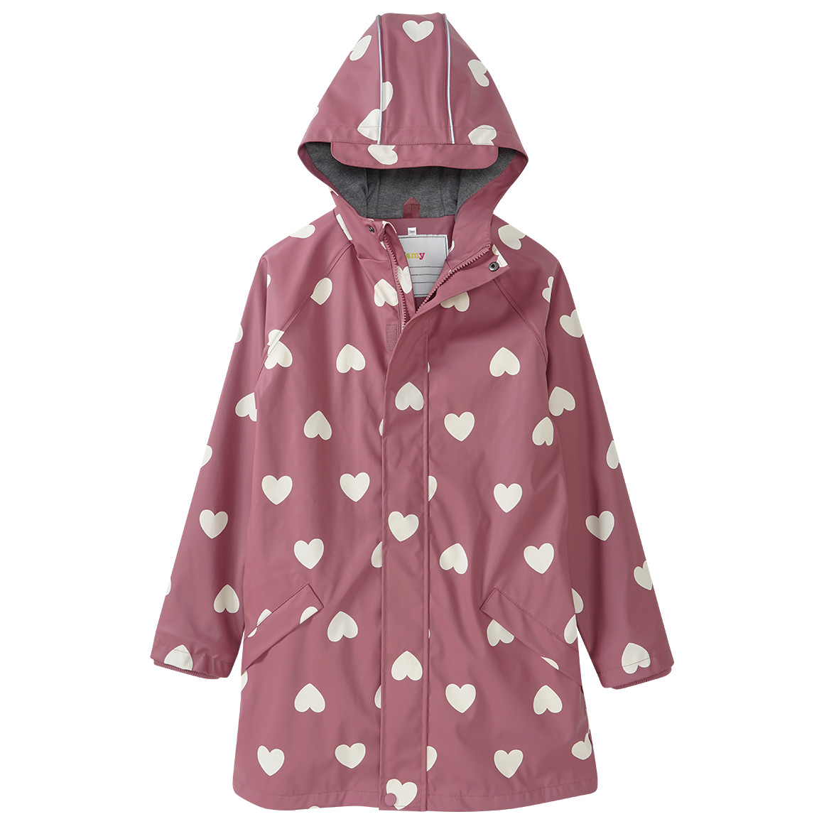 Famy Mädchen Regenmantel mit Beschichtung mauve