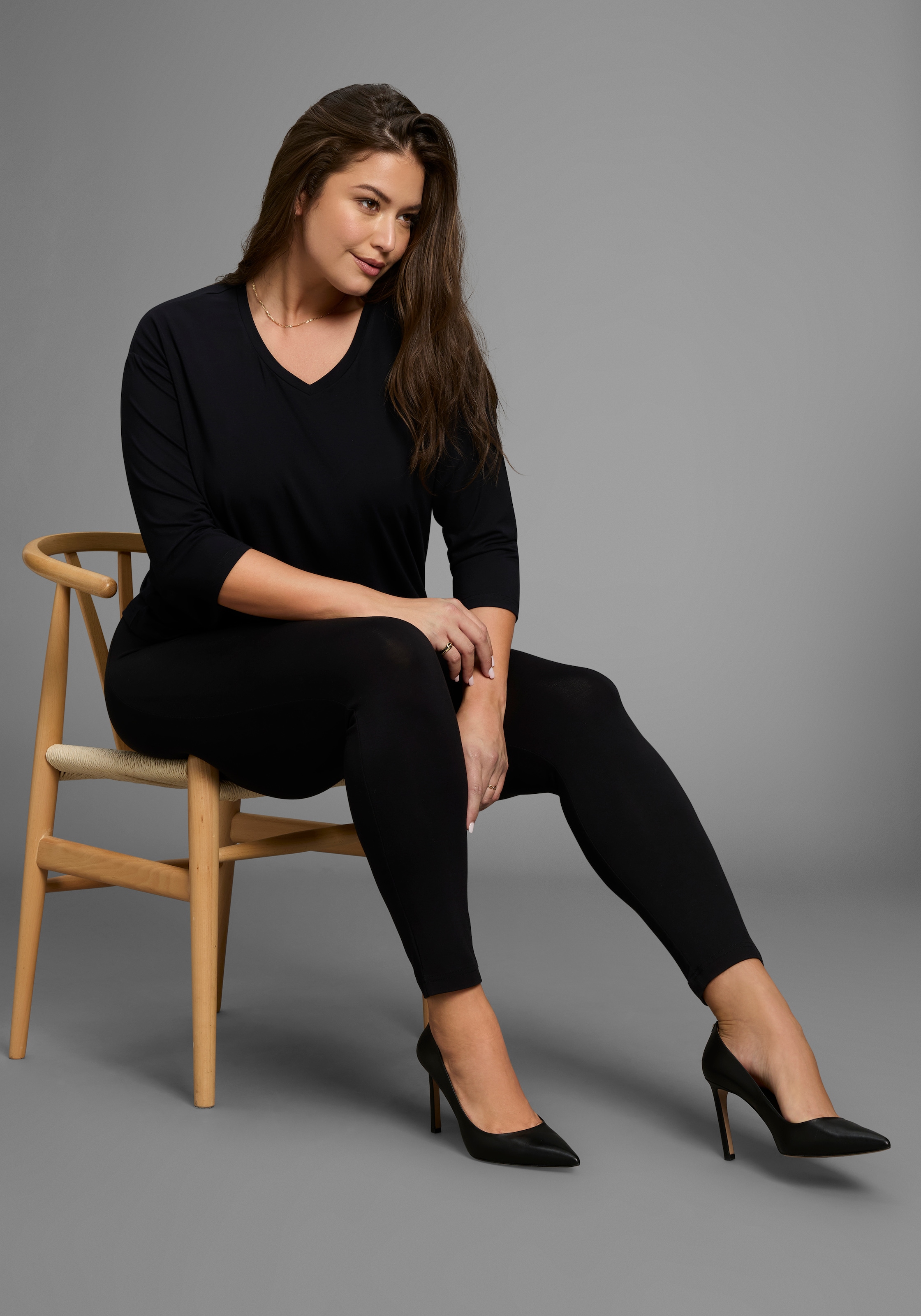 Laura Scott CURVE Leggings  aus elastischem Jersey mit Gummizugbund - GROSSE GRÖSSEN