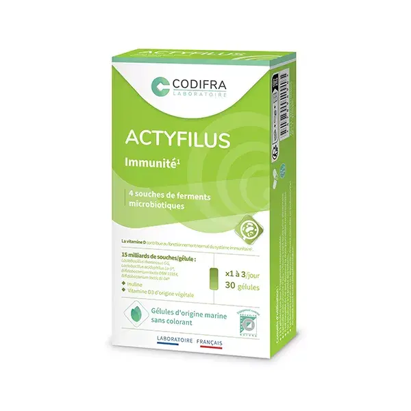 Codifra Actyfilus Fermentos Microbióticos e Imunidade 30 cápsulas