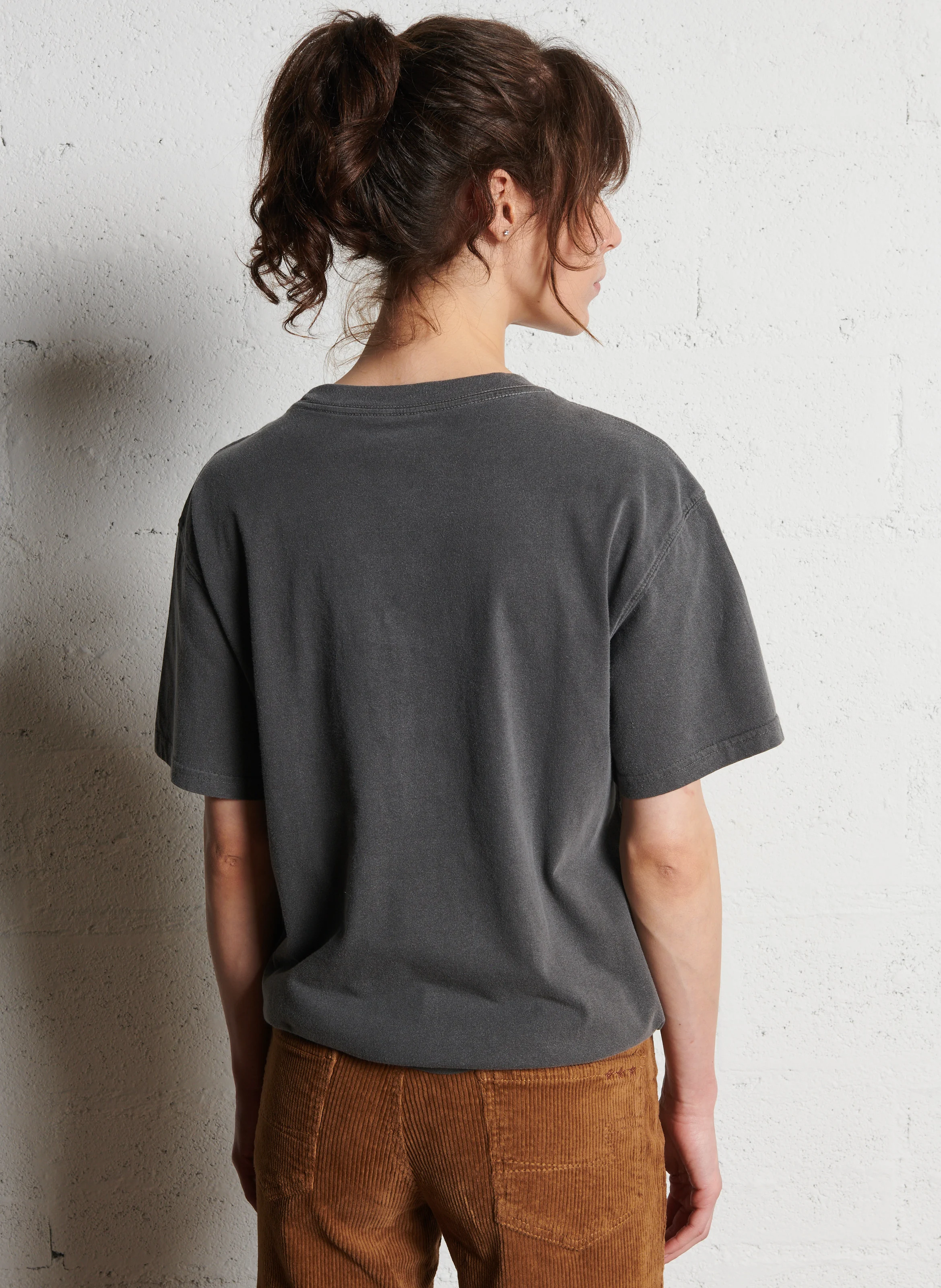 TRUCKER JOY - Tee-shirt droit col rond sérigraphié en coton | Gris