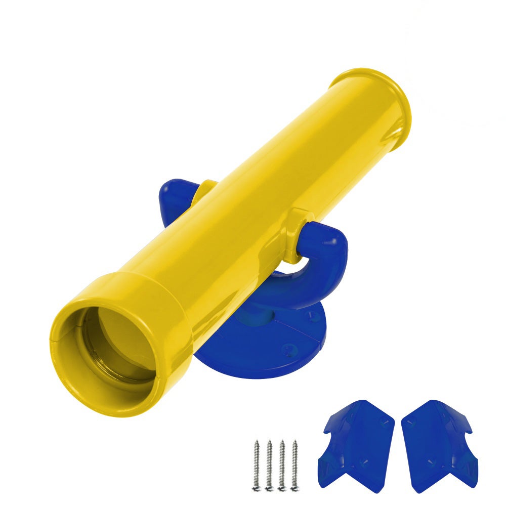 WICKEY Speeltoren Accessoire Telescoop voor Speelhuis, Klimrek of Steltenhuis - Geel