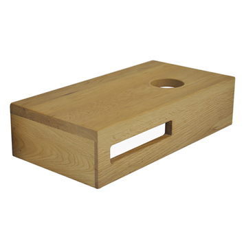Marho Tarn wastafelblad toilet rechts 40 x 21 x 10 cm massief hout