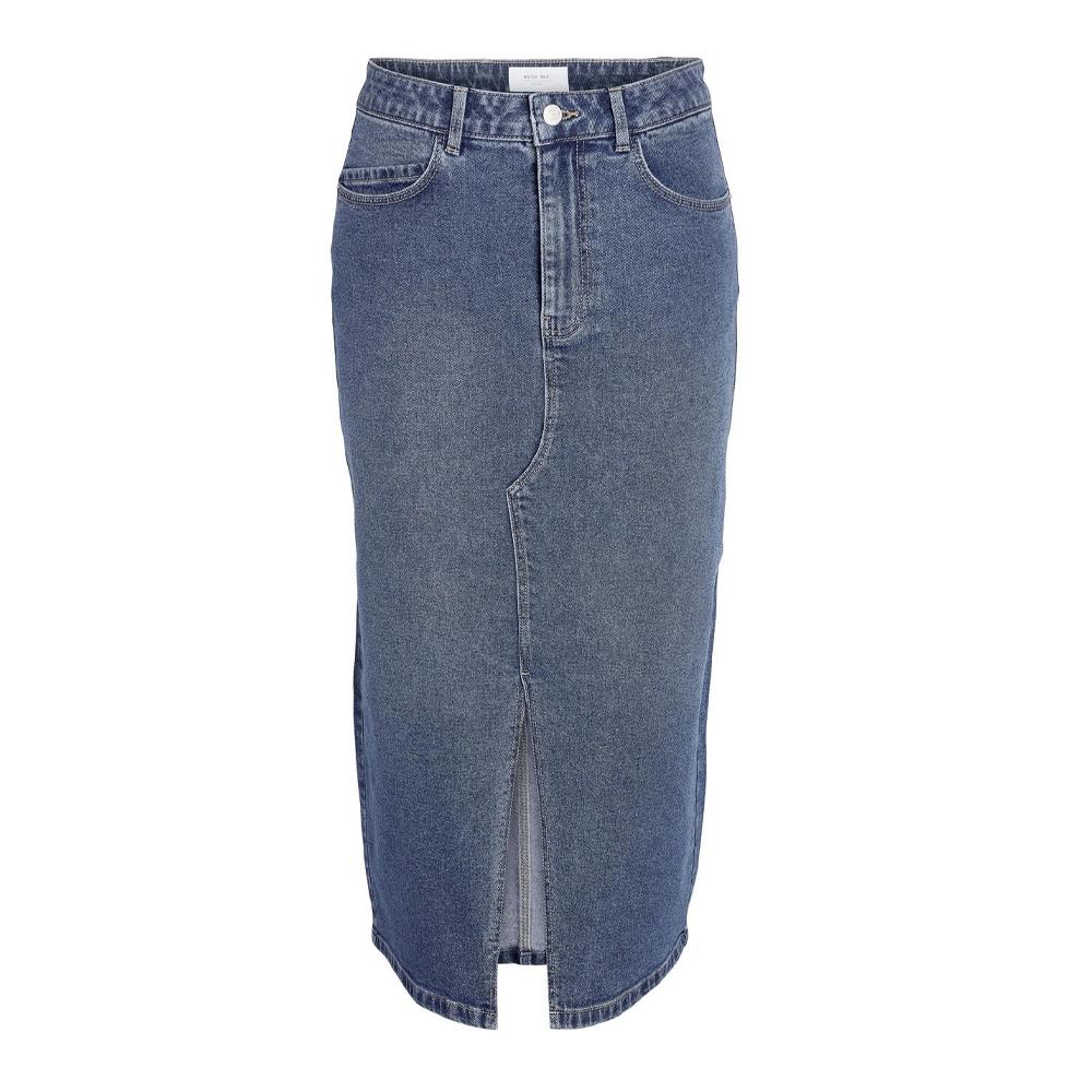 Noisy May Jupe en Jean Longue Bleu Femme Noisy May Slit Midi Skirt