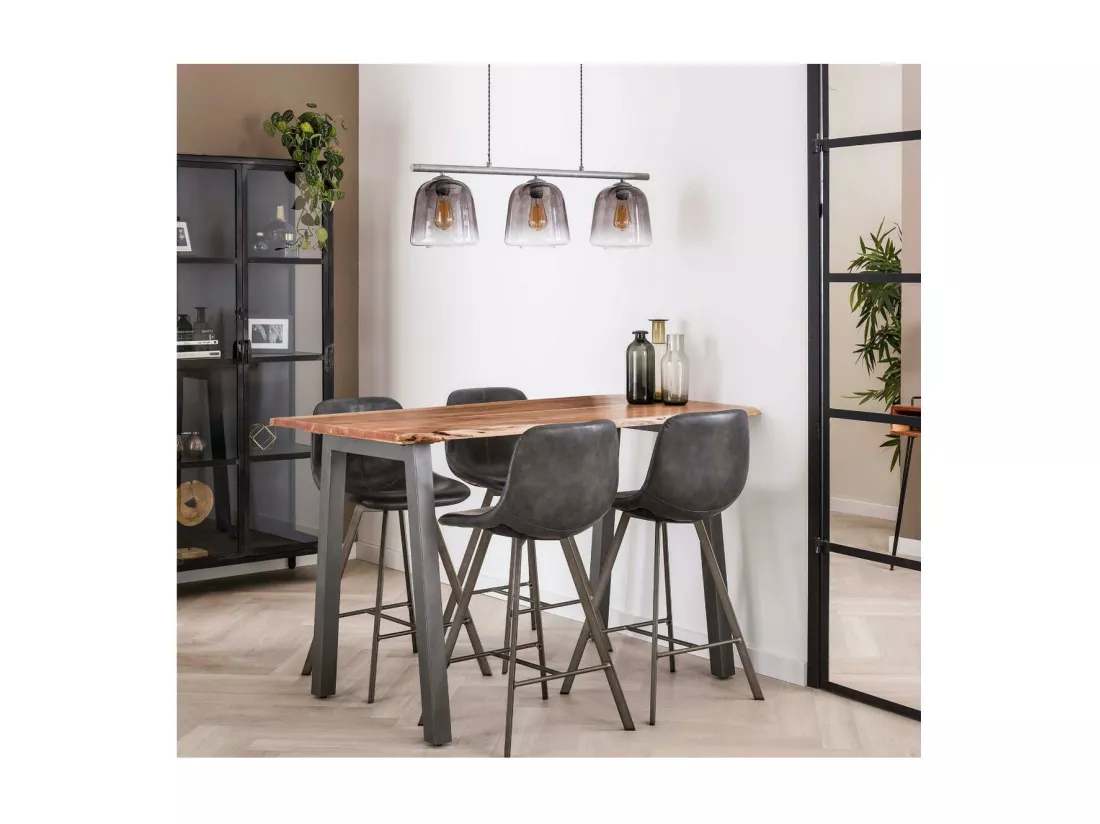 ALTA - Table haute en bois d'acacia verni