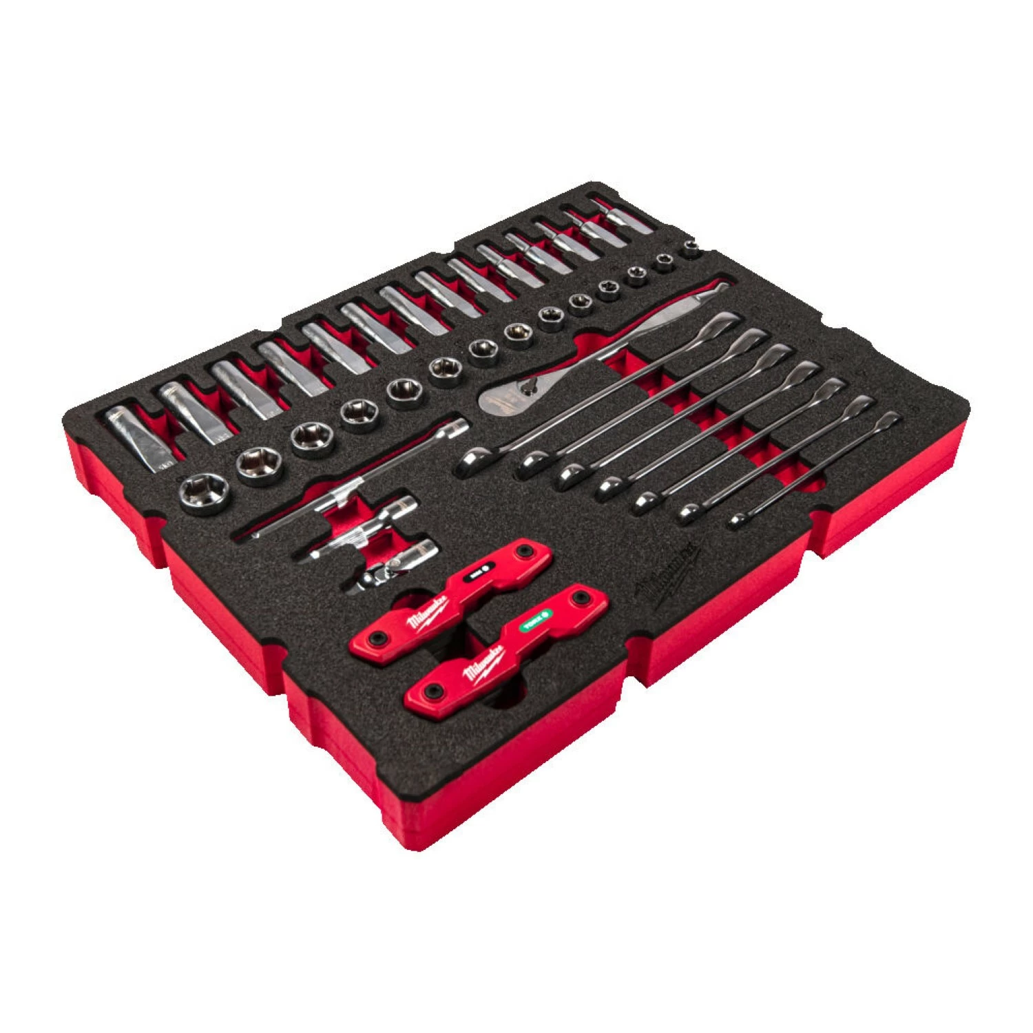 Milwaukee Ringratel-steeksleutel set 4932493640 PACKOUT™ Foam Inlay MAXBITE™ - 55-delig