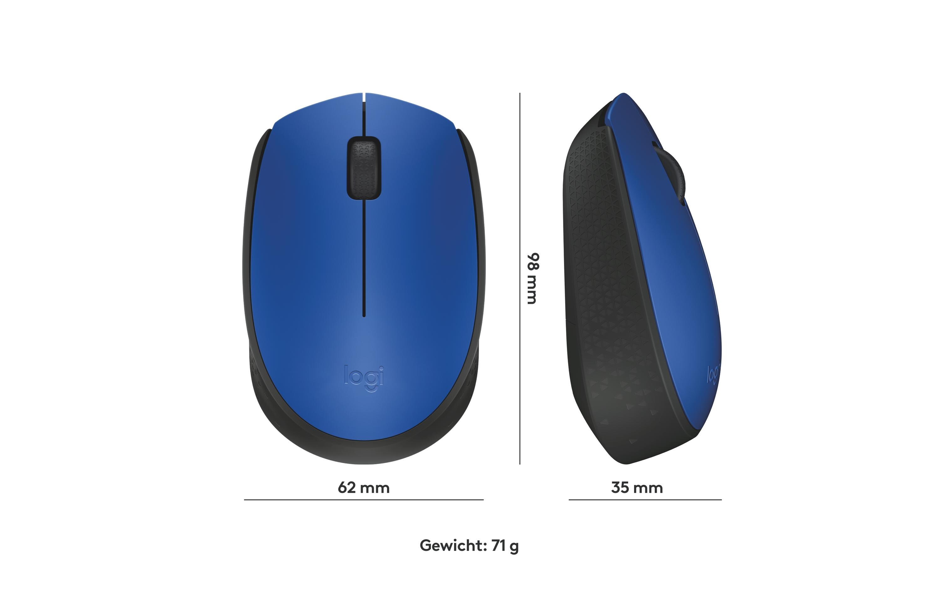 Mobile Maus M171 , kabellosKleine Wireless-Maus für Links- & Rechtshänder mit bis zu 12 Monaten Batterielaufzeit