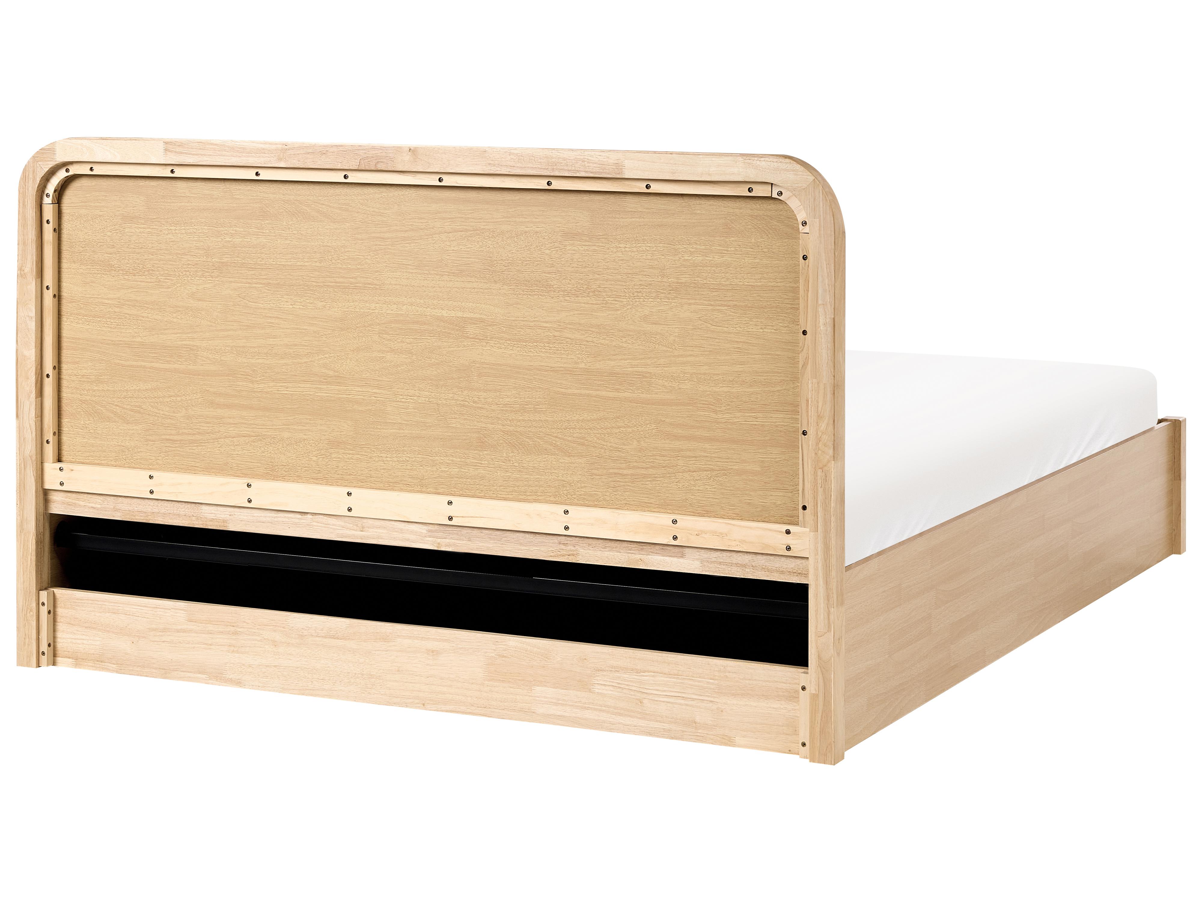 Bed met opbergruimte PEROUGES 180 x 200 cm Lichtbruin