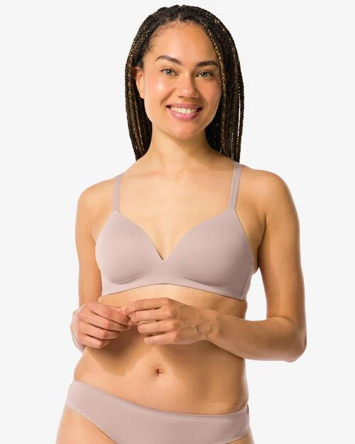 soutien-gorge préformé sans armatures recyclé/micro beige
