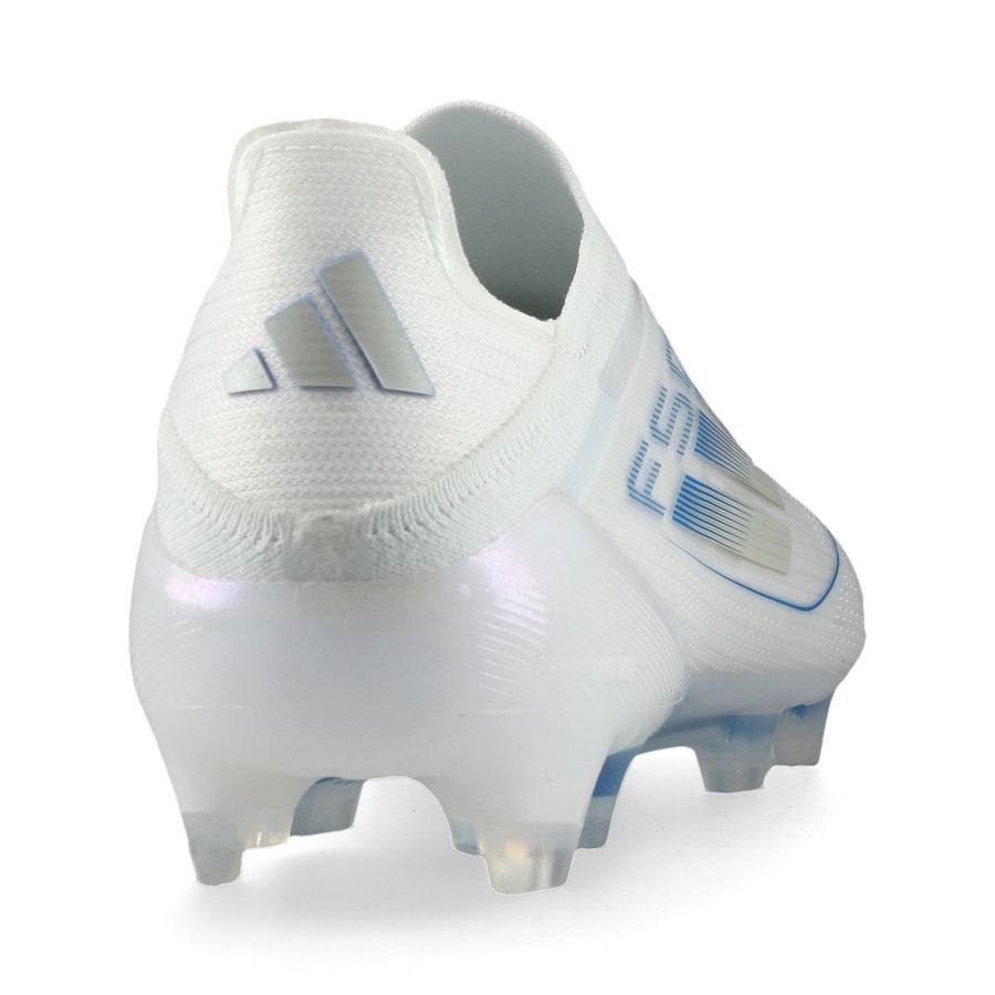 adidas F50 Elite Laceless FG Polar Victory - Blanc/Argenté/Bleu