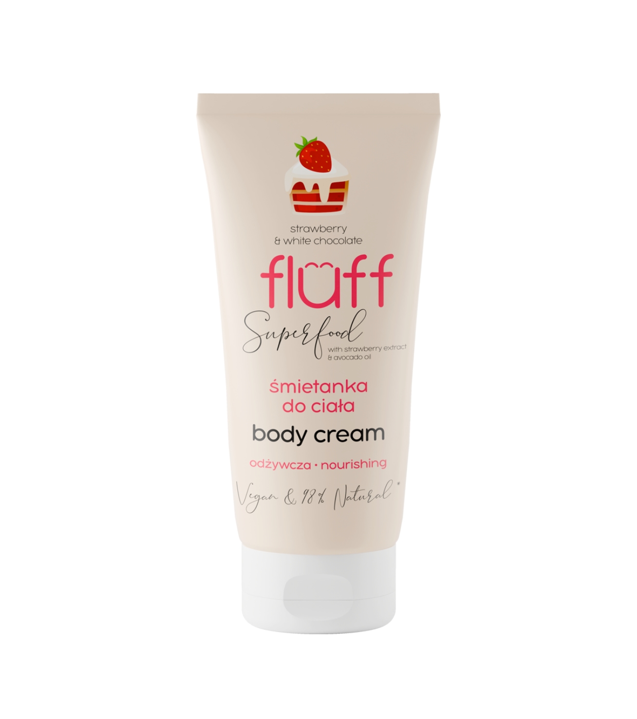 Fluff - Superfood Creme Corporal - Morangos e chocolate branco