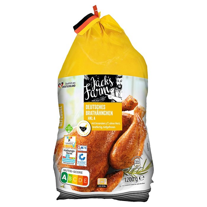 JACK´S FARM Deutsches Brathähnchen 1,2 kg