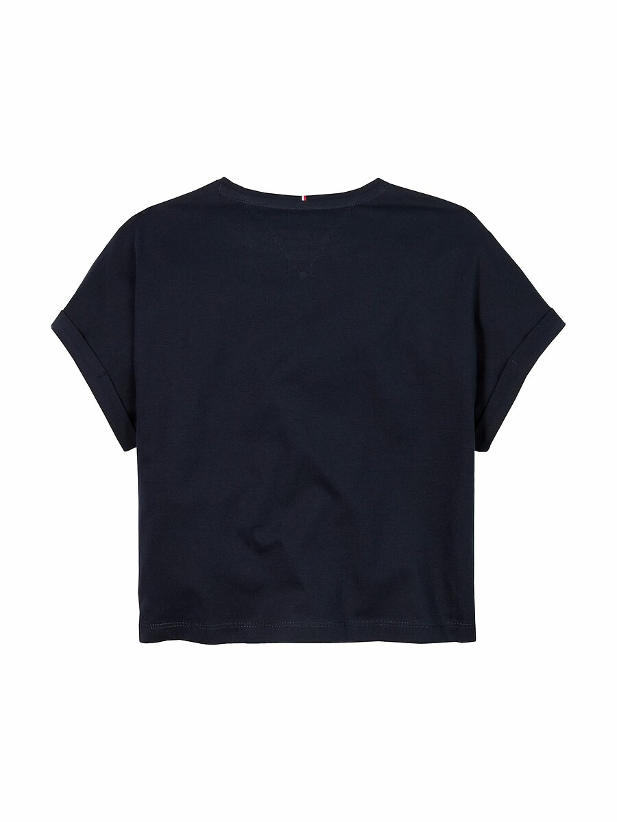 TOMMY HILFIGER<br>Camiseta de manga curta com logotipo de lantejoulas