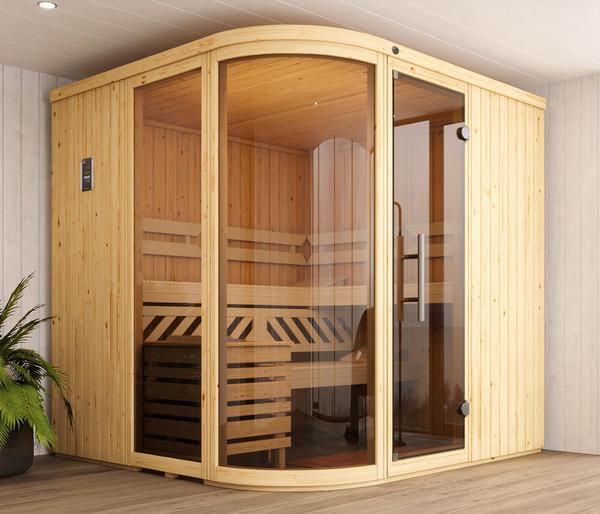 Weka Sauna Sara mit Glastür und Fenster,