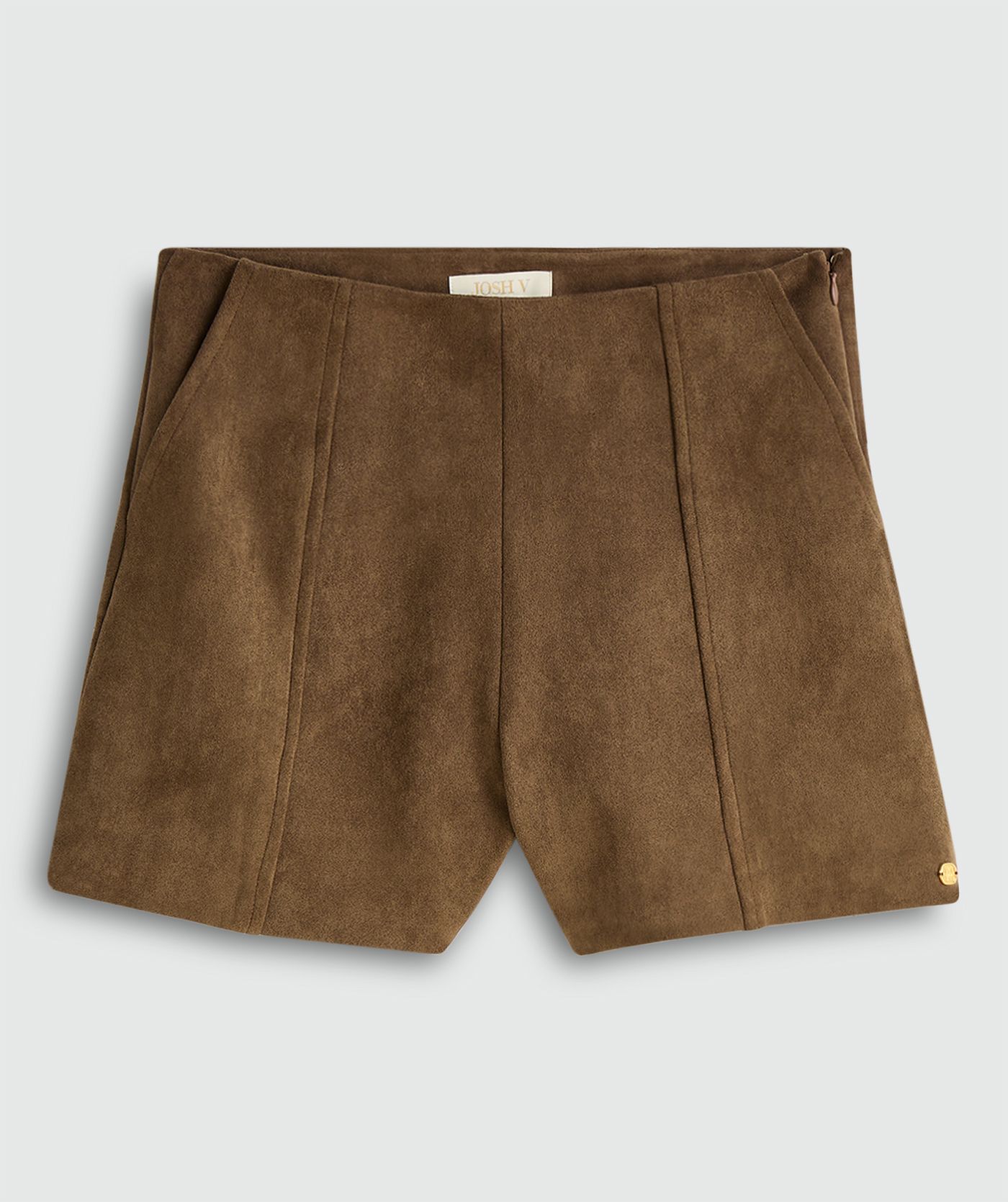 JV-VIK high waisted short van suedine - dark khaki