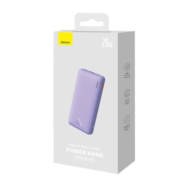 Baseus Airpow 10000mAh 20W Powerbank (lilla)