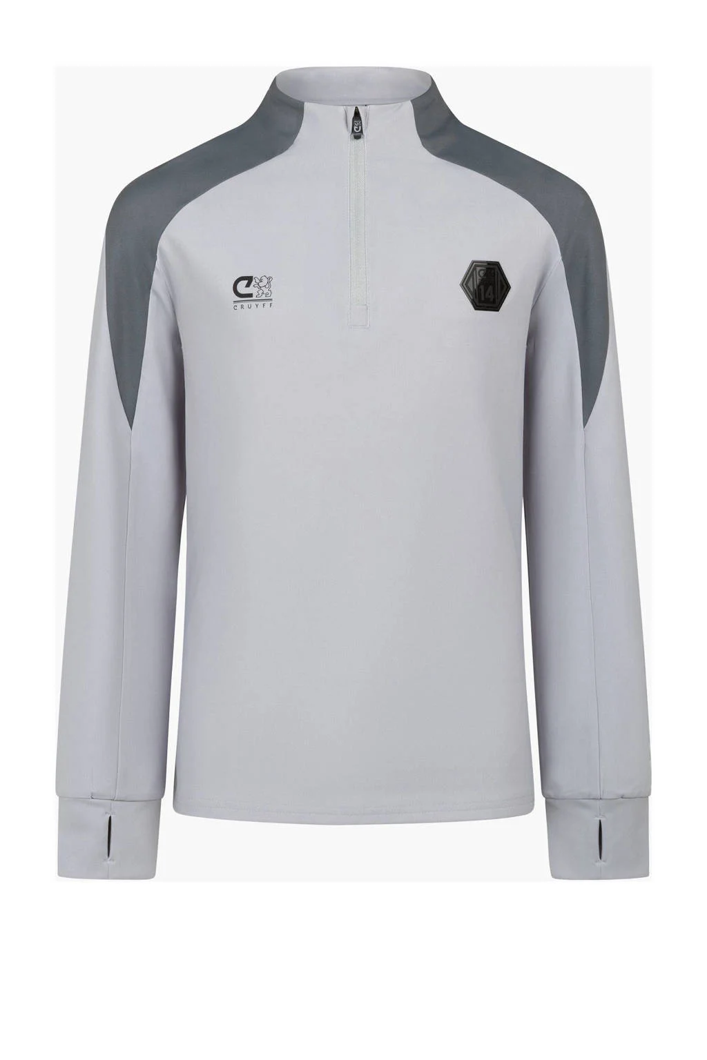 Cruyff sportshirt Mellite lichtgrijs