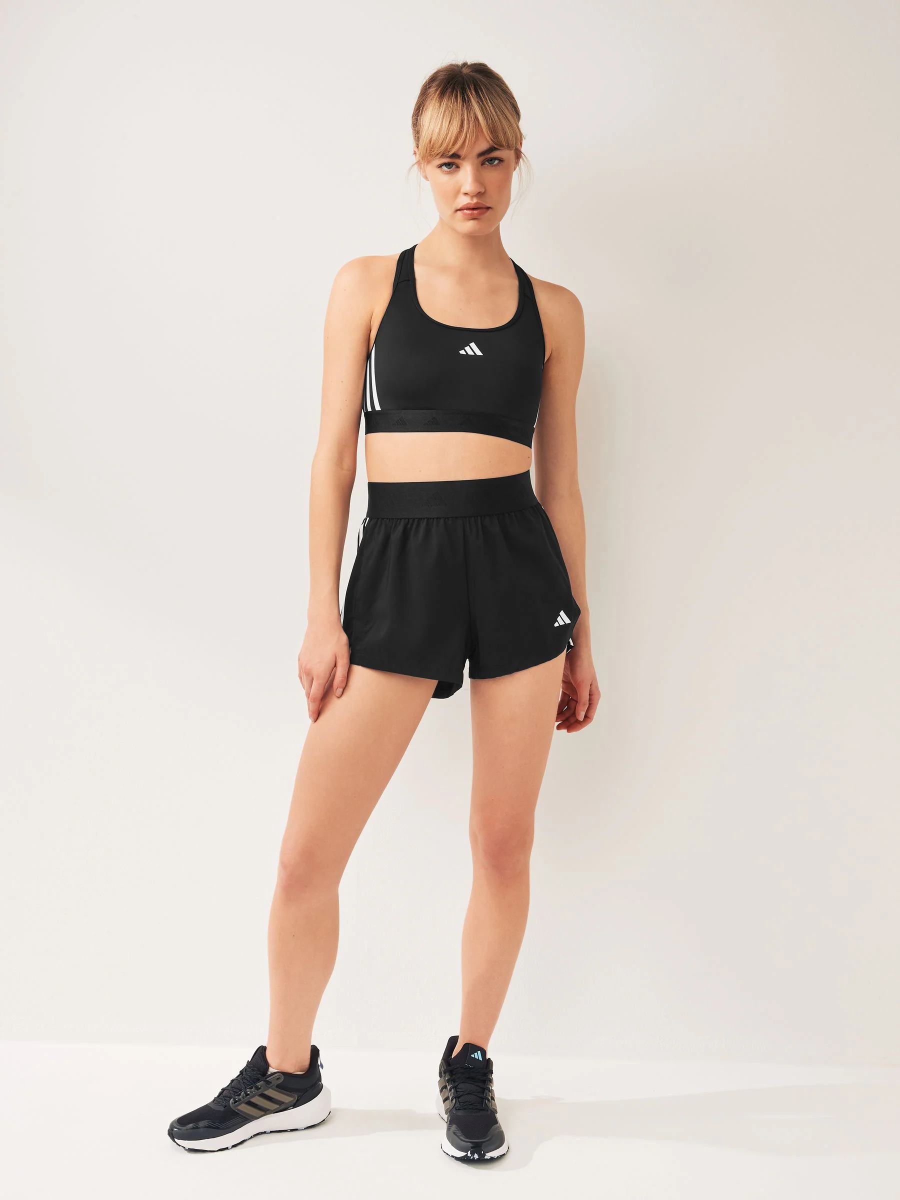 Zwart - adidas Hyperglam shorts van geweven stof