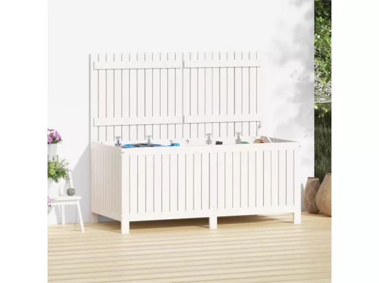Prolenta Premium - Boîte de rangement de jardin Blanc 147x68x64 cm Bois de pin