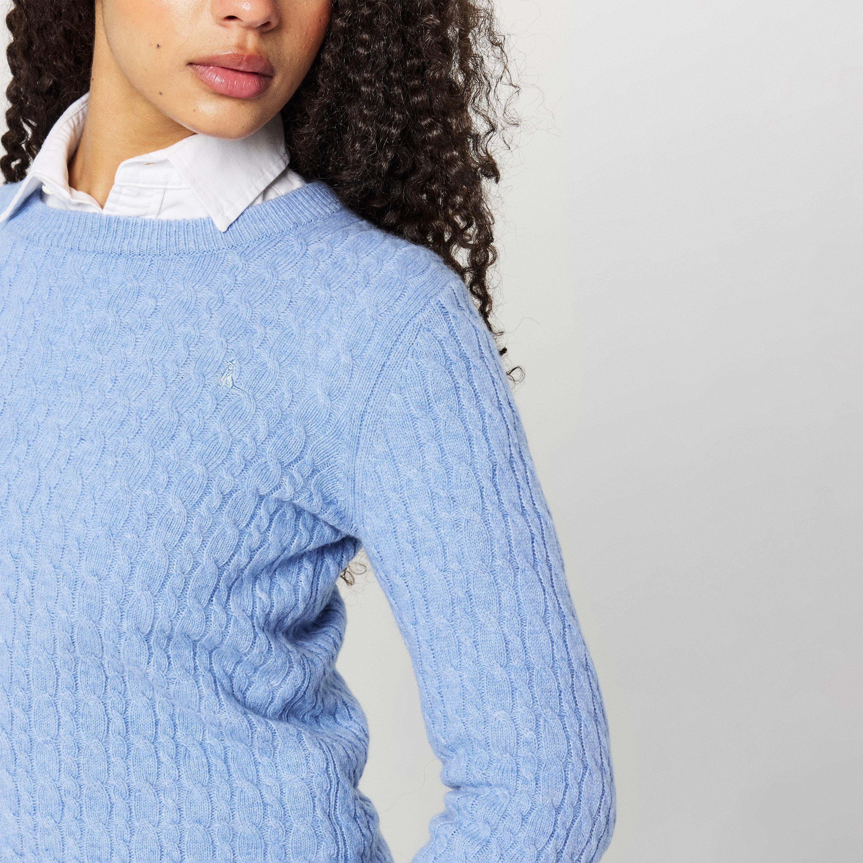 Jack Wills Tinsbury Merino Wool Blend Cable Knitted Jumper
