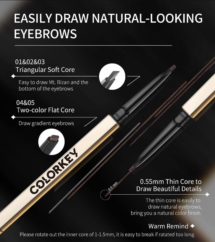 COLORKEY - Dual Ends Wenkbrauwpotlood - Driehoekig