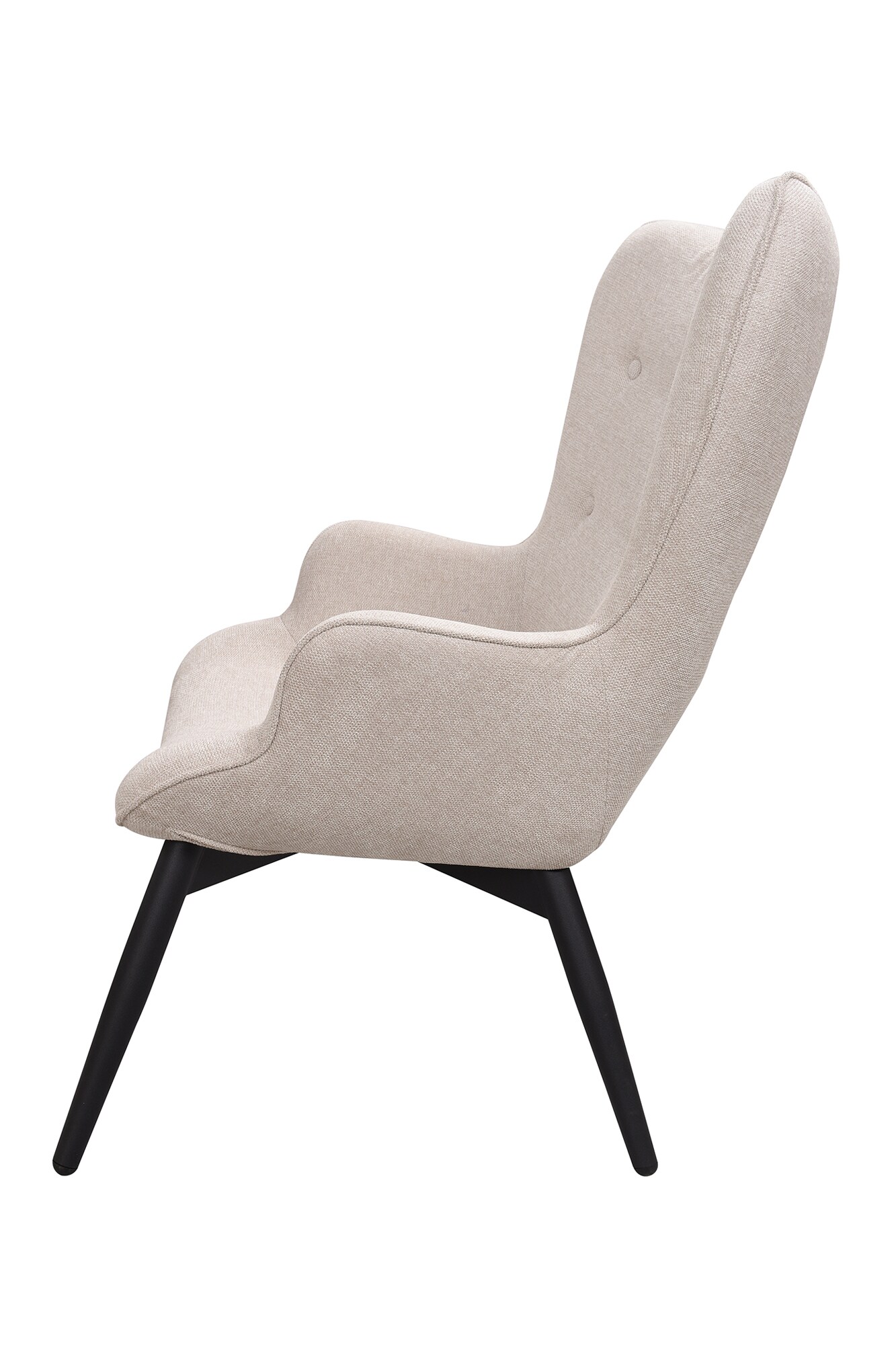 Sessel Beige Strukturstoff Relaxsessel Polstersessel Ohrensessel Loungesessel