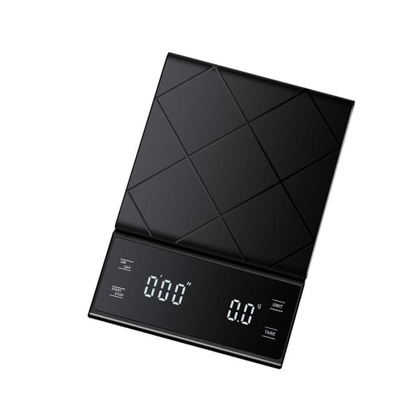 INF Digital kaffevekt, 5 kg/0,1 g med USB-lading Sort
