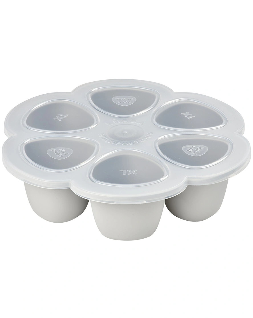 Aufbewahrungsbehälter MULTIPORTIONS aus Silikon in light mist