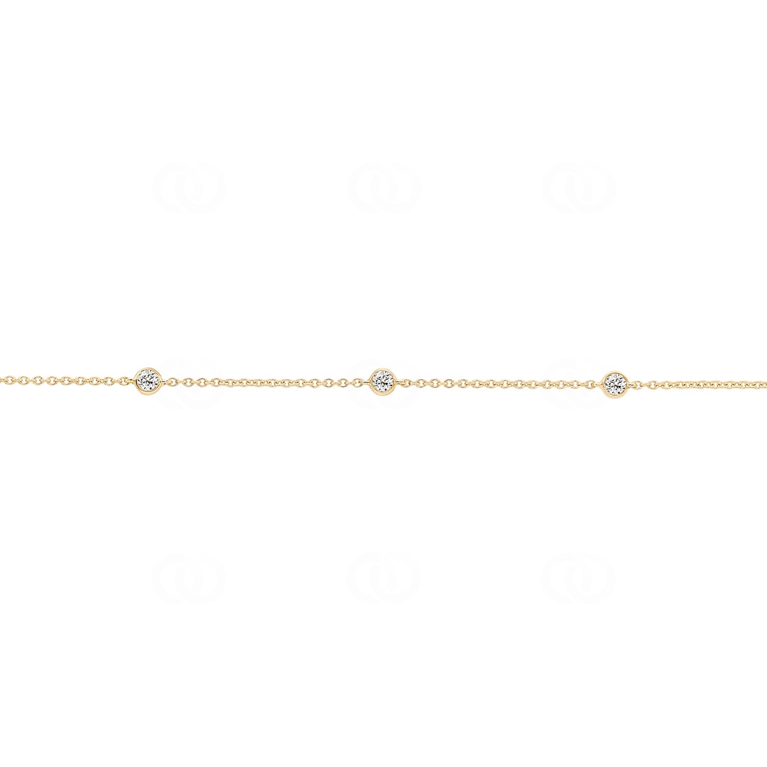Armband 750/18 K Gelbgold mit Diamanten 0.20 ct H/si