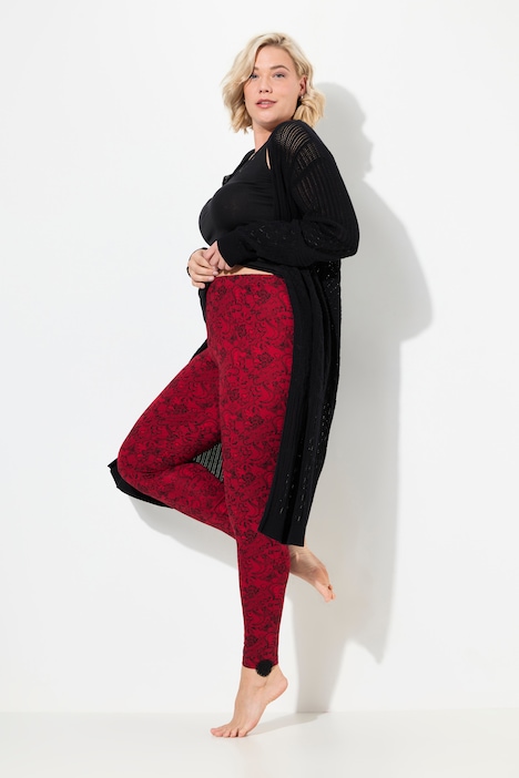 Leggings, Spitzendruck, schmales Bein, Elastikbund