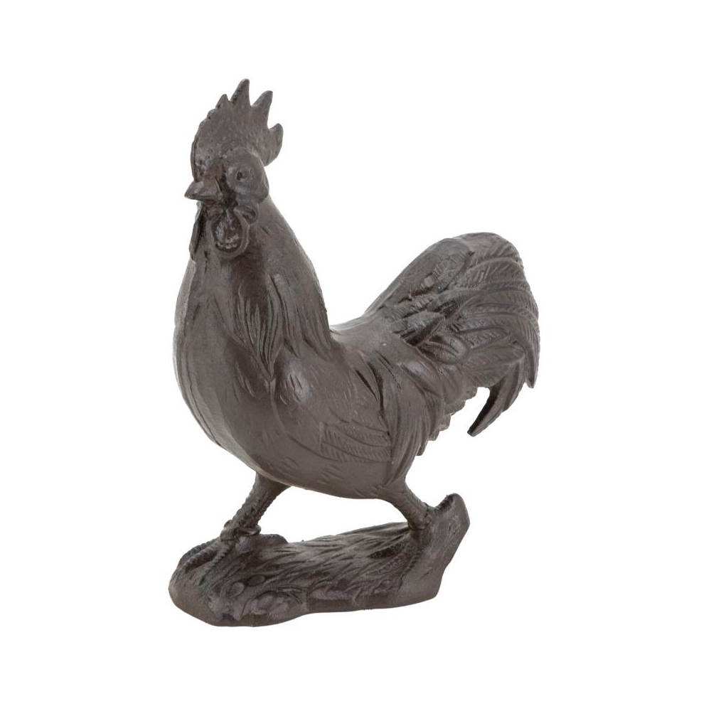 Coq en fonte marron