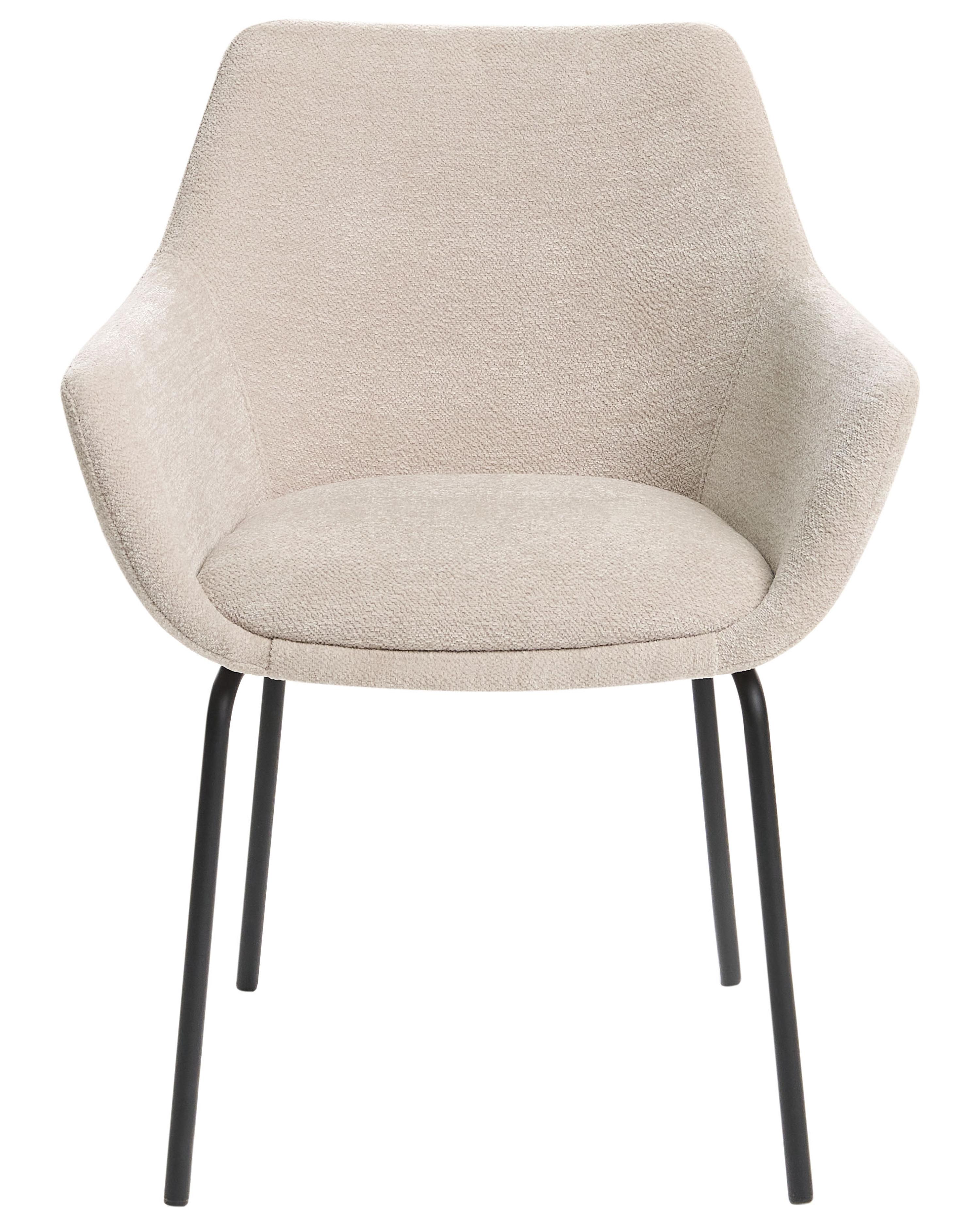 Set van 2 eetkamerstoelen BOWDON Chenille Lichtbeige