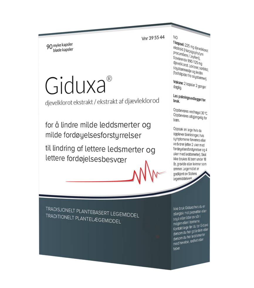 Giduxa kapsler 225mg - mot leddsmerter