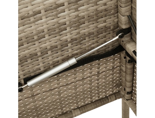 VIDAXL - Banc de jardin avec coussins beige résine tressée